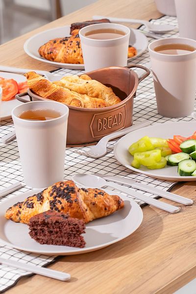 Porsima 0039 Karizma - Cappuccino Picnic Set for 6 Persons, 32 Pieces - Organizer with Bag