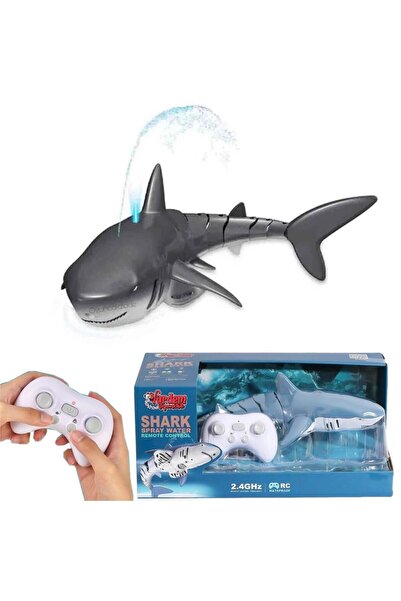 Controlled Rechargeable Water Scattering Floating Toy Shark Moving Left and Right Lighted Waterproof