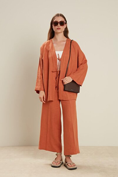 Manuka LINEN KIMONO TILE