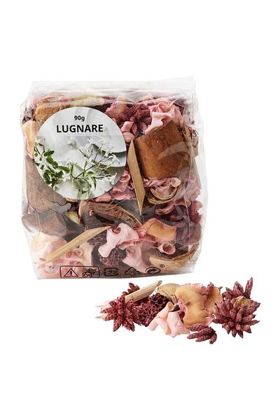 IKEA Lugnare Potpori Αποξηραμένο Λουλούδι 90 g Μπουκέτο Λουλούδι Ροζ Γιασεμί Κρίνος