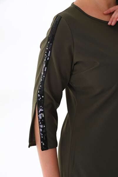 KIRIŞIK Γυναικείο βραδινό φόρεμα με παγιέτες, κοντό, 3060