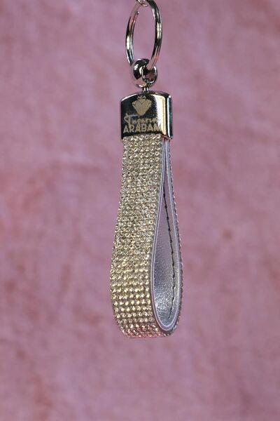 TASARIM ARABAM ATİKE ELİF AKIN Taşlı Anahtarlık Renk Seçenekli Gümüş