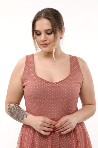 KIRIŞIK Ελαστικό κομψό βραδινό φόρεμα από τούλι