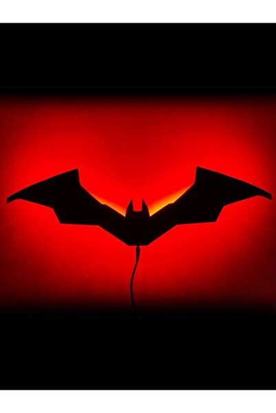 Mony Tasarım Led Işıklı Tablo Yarasa Duvar Süsü Dekorasyon