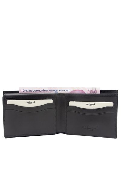 Cacharel Gladiator Leather Black Men's Wallet - 2363g65