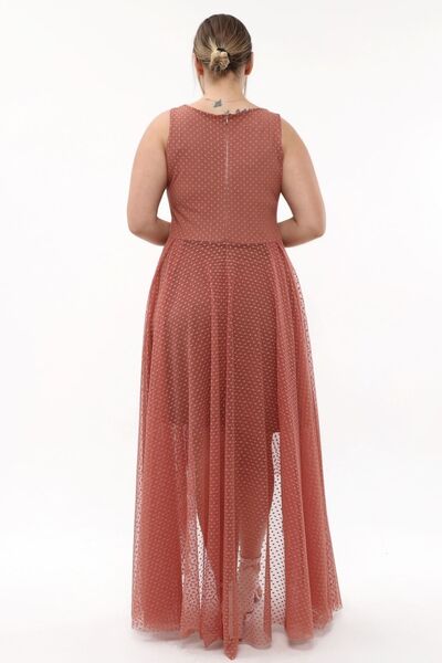 KIRIŞIK Ελαστικό κομψό βραδινό φόρεμα από τούλι