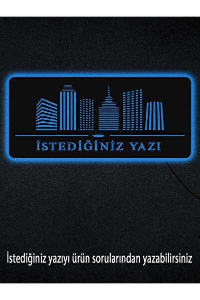 Mony Tasarım Isimli Emlak Gayrimenkul Led Işıklı Tablo
