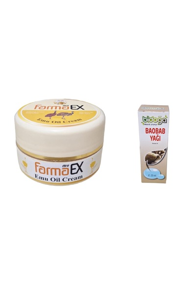 myfarmaex DEVE KUŞU YAĞI KREMİ ( EMU OİL CREAM ) + BAUBAB YAĞI MUHTEŞEM İKİLİ...