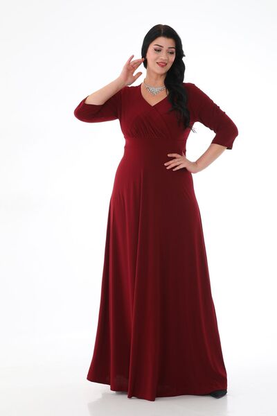 KIRIŞIK ЖІНОЧА ДВОБОРТНА СУКНЯ З ДОВГИМ КОМІРОМ