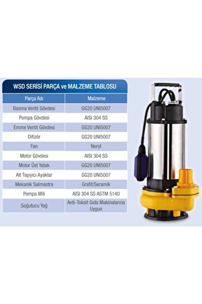 ALARKO-CARRİER Alarko Wsd 10-8 Diamond Kirli Ve Atık Su Dalgıç Pompa