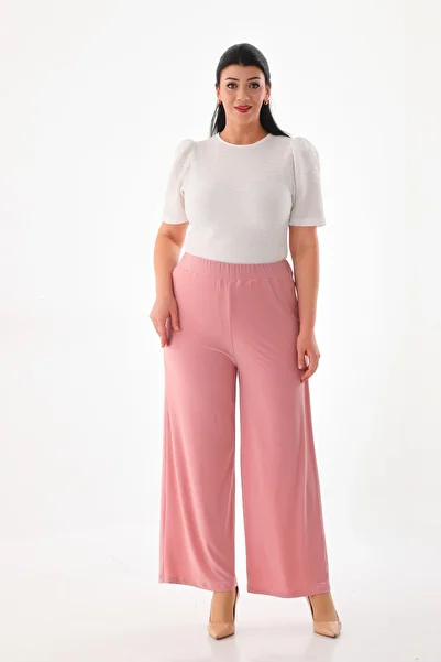 KIRIŞIK Plus Size Lycra Sendy Fabric STRETCH COMFORTABLE FABRIC PANTS 3076