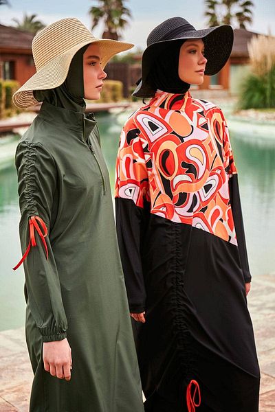 Marina Full Covered Black Hijab SwiMsuit - M2426