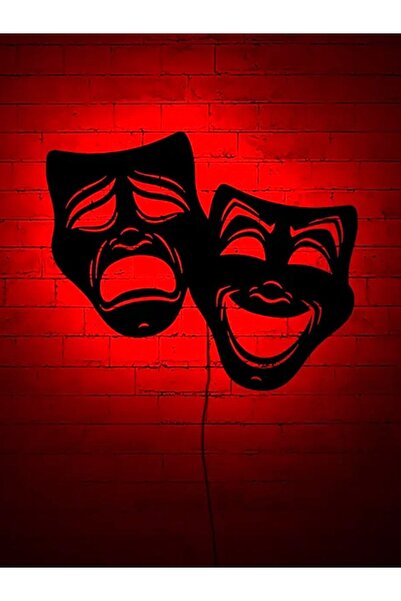 Mony Tasarım Tiyatro Led Işıklı Tablo Gece Lambası Led Tablo