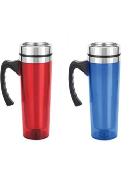 Trend02 450 ml Paslanmaz Çelik Vakumlu Kapaklı Termos Bardak - Mavi - Yeşil -...