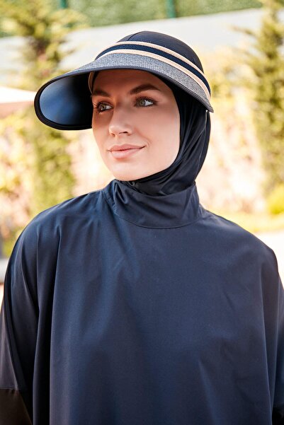 Marina Siyah Hasır Vizör Şapka 14394