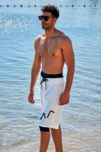 Marina Ανδρικό σορτς White Letter S2354