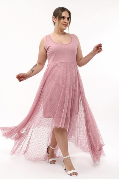 KIRIŞIK Tulle Flexible Elegant Evening Dress 3053