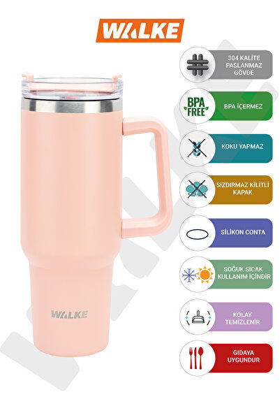 Walke 1.2 Liter Luxury Glass Thermos with Straw