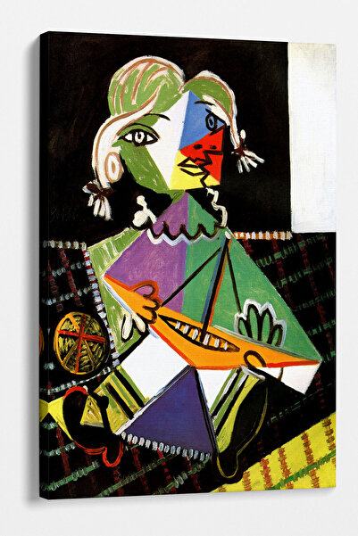 TabloShop Pablo Picasso Maya With Sail Boat Kanvas Tablo Modern Sanat Dekoru