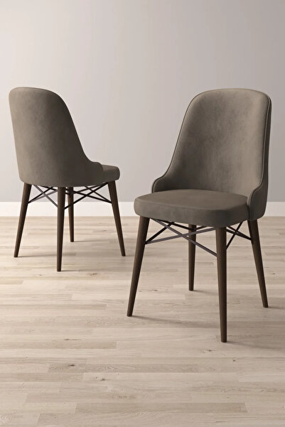 Sar Pakete Nova Serisi, 6 Adet Cappucino Mutfak Sandalyesi, Ceviz Gürgen Ayak...