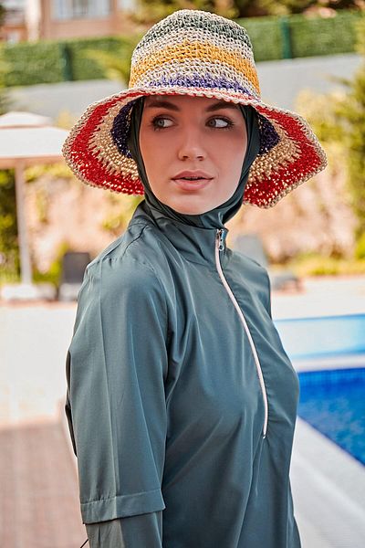 Marina Ecru Color Braided Straw Hat 11507
