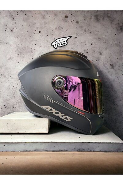 AXXIS Draken Çift Vizörlü Mat Siyah Tam Kapalı Motosiklet Kaskı