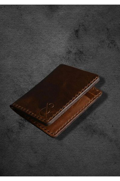 Safir Leather Πορτοφόλι θήκης κάρτας Brown Forest Leather (Limited Edition)