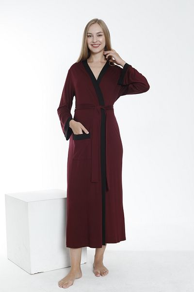 Miss Dünya Lissa Long Morning Gowns - Pregnant and Maternity Striped
