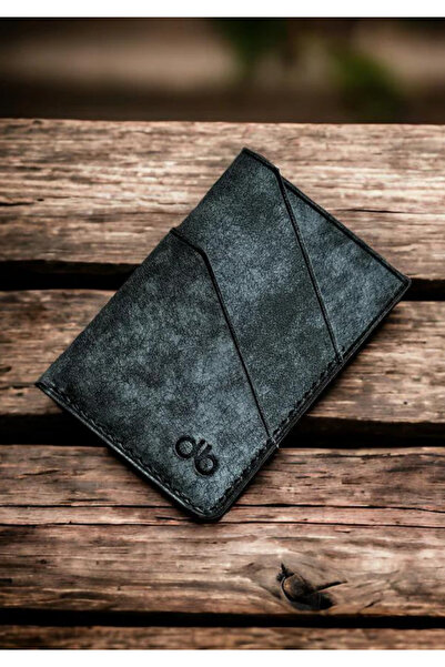 Safir Leather Темно-сірий преміум шкіряний гаманець