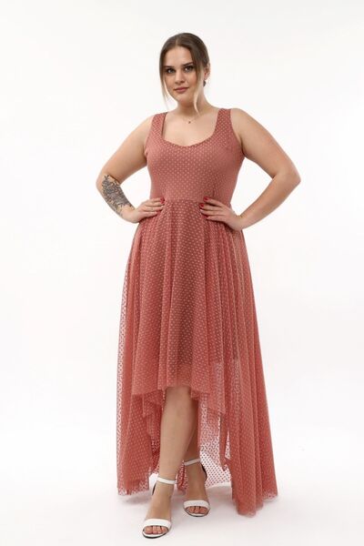 KIRIŞIK Ελαστικό κομψό βραδινό φόρεμα από τούλι