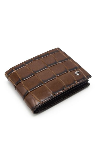 Cacharel Men's Wallet - Brown, B. CrocoAnalinLeather, 2363b8k