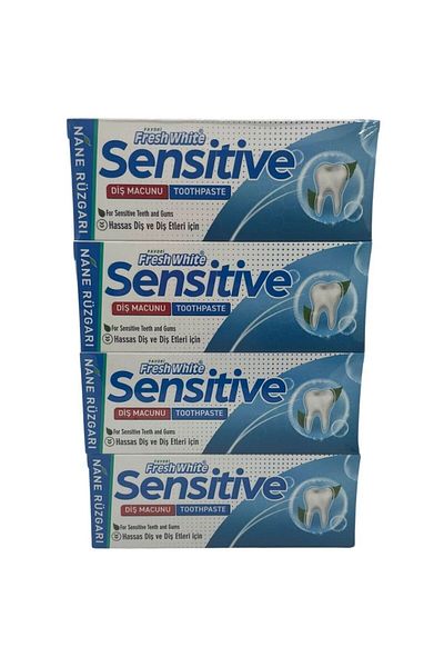 Fresh White Favourite Fresh White Sensitive - 90 Gr Mint Flavored Sensitive Toothpaste 12 Pieces