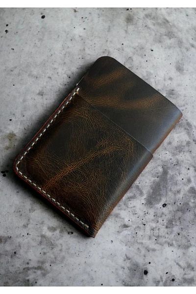 Safir Leather Θήκη για κάρτες Dark Premium Leather