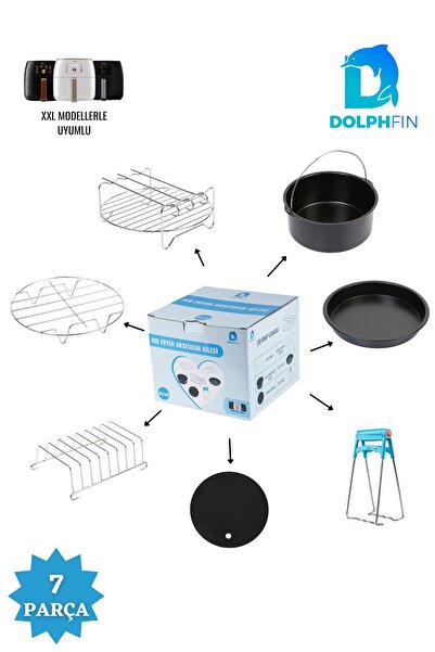 DolphFin Airfryer Aksesuar Seti Philips Xxl Ve Tüm Xxl Marka Modeller Ile Uyumlu