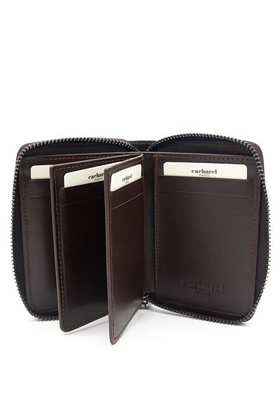 Cacharel Unisex Καφέ Δερμάτινο Πορτοφόλι - B.Kroko 24375B8K