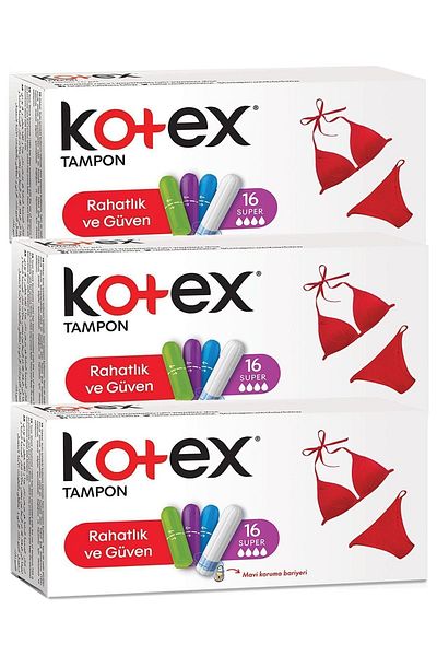 Kotex طقم ثلاثي سوبر 16 قطعة