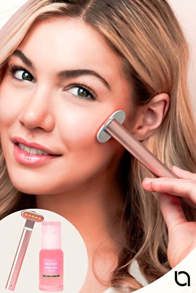 Laduora Velve Pro Yüz Sıkılaştırma Masaj Cihazı & Parlaklık Arttırıcı Serum Seti