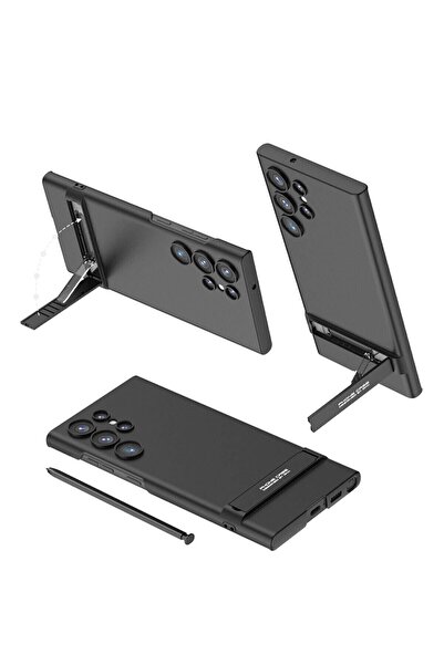 ZM STORE Samsung Galaxy S23 Ultra Kılıf Kamera Korumalı Mat Pürüzsüz Dikey St...