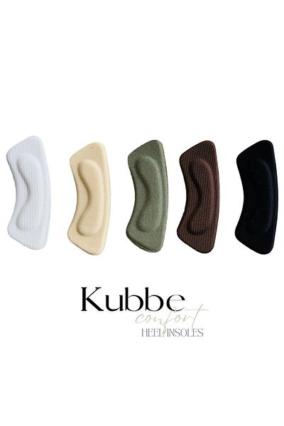 kubbe Gray Oval Shoes - Anti-Knock, Adhesive Heel Sponge and Cushion Pad