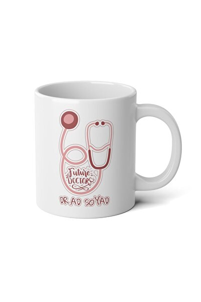 IVART Kişiye Özel Geleceğin Kadın  Doktoru Baskılı Premium Porselen Kupa Bard...