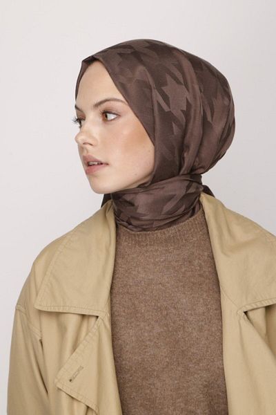VALORSCARF Μεταξένιο σάλι ζακάρ με μοτίβο αμυγδάλου