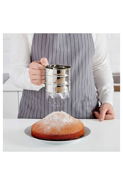IKEA Flour Sieve Height: 9.5 Cm Sieve Ikea Pressed Flour Sieve Apparatus Practical Stainless Steel