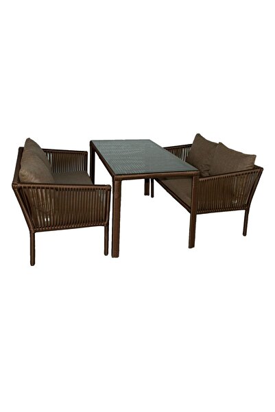 VAVRATTAN Berlin 2+2 Rattan Bahçe Balkon Yemek Takımı Küf