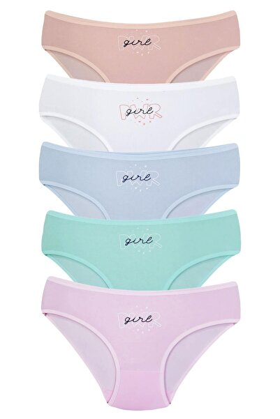 Onurel Σετ 5 εμπριμέ πολύχρωμα κοριτσίστικα εσώρουχα Lycra