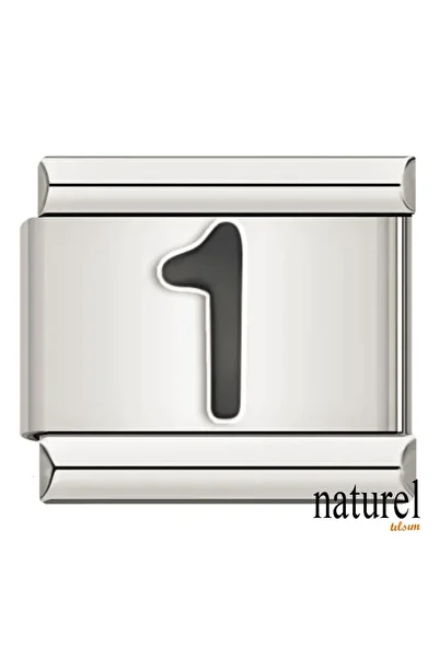 Naturel Tılsım 9mm Numeral Stainless Italian Steel Charm