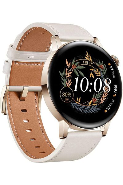 Huawei Watch Smartwatch: Durable Battery, SpO2, AI Running Coach, 100+ Modes, Bluetooth, White, 42mm