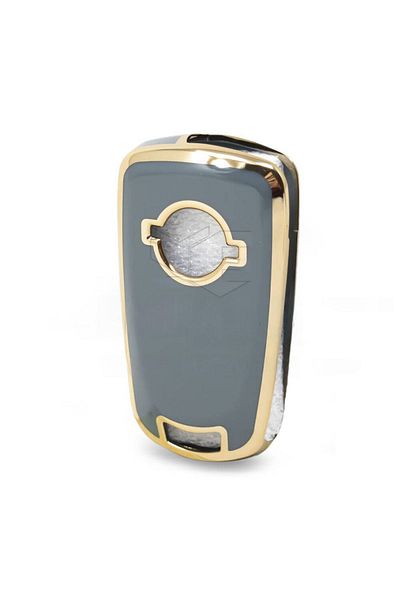 GMA KEYS Luxury Opel Astra H Corsa D 2 Button Nano Protection Key Case Gray Gold Color
