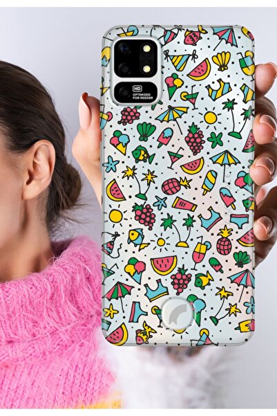 Reeder S19 Max - S19 Max L Kılıf Şeffaf Silikon Baskılı Summer Time