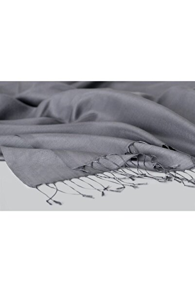 KROREN شال ذو مظهر حريري - لون دخاني