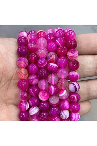 RLX BUJİTERİ 8 мм серия от естествени камъни с розов ахат